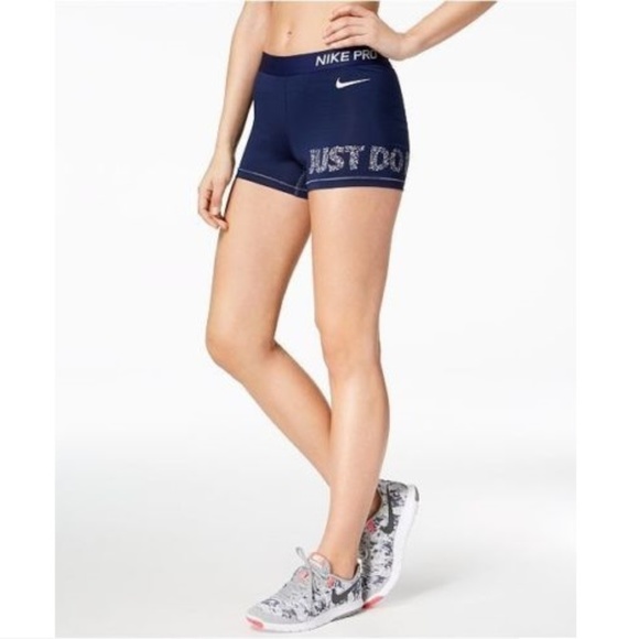 nike pro shorts women's navy blue